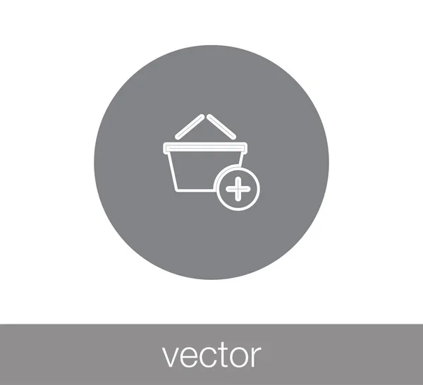 Icono de cesta de compra. — Vector de stock