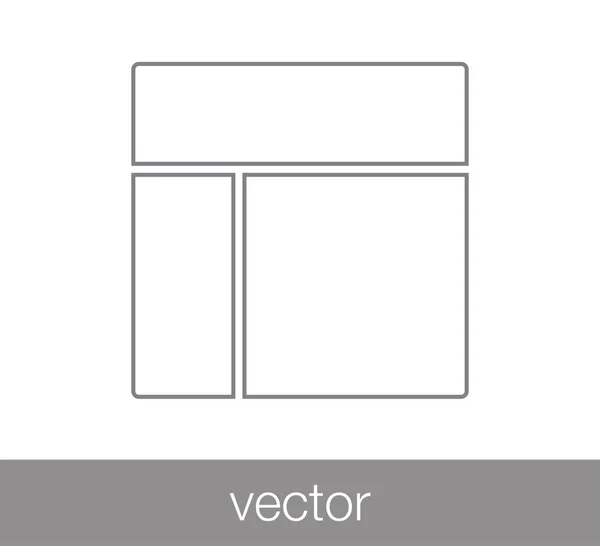 Ícone de layout de slides —  Vetores de Stock