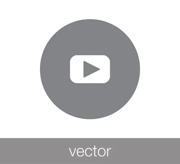 Botón de reproducción icono. — Vector de stock