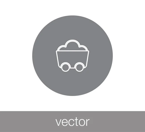 Kolen trolley pictogram — Stockvector