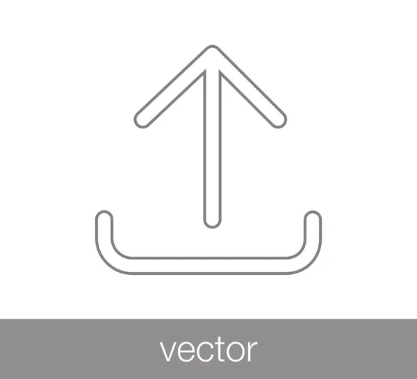 Subir icono web . — Vector de stock