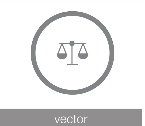 Justice scale icon. — Stock Vector