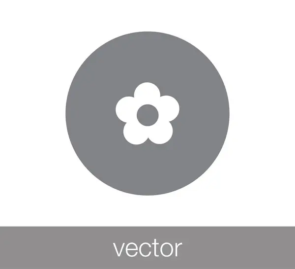 Ícone web flor . — Vetor de Stock