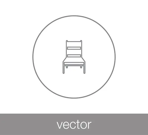 Illustration icône chaise — Image vectorielle
