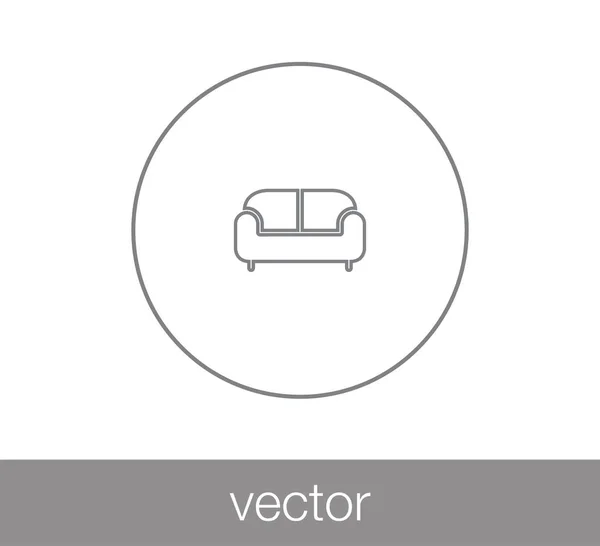 Sofa pictogram illustratie. — Stockvector