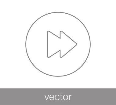 İleri düz simgesi.