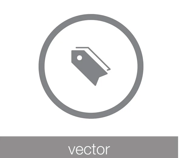 Platte bladwijzerpictogram — Stockvector
