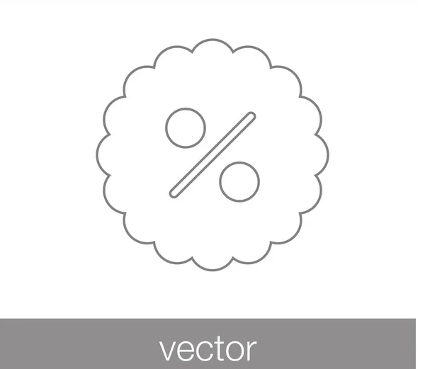 Pourcentage icône signe — Image vectorielle