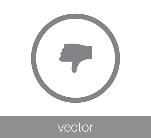 Pulgar hacia abajo icono — Vector de stock