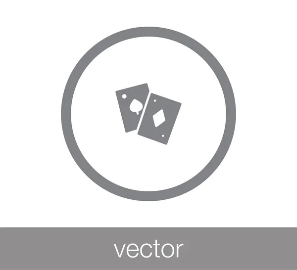 Ícone de cartas de jogar . — Vetor de Stock