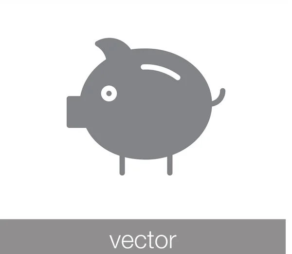 Caja de ahorro de cerdo . — Vector de stock