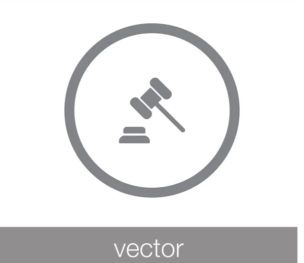 Ícone de martelo justiça . —  Vetores de Stock