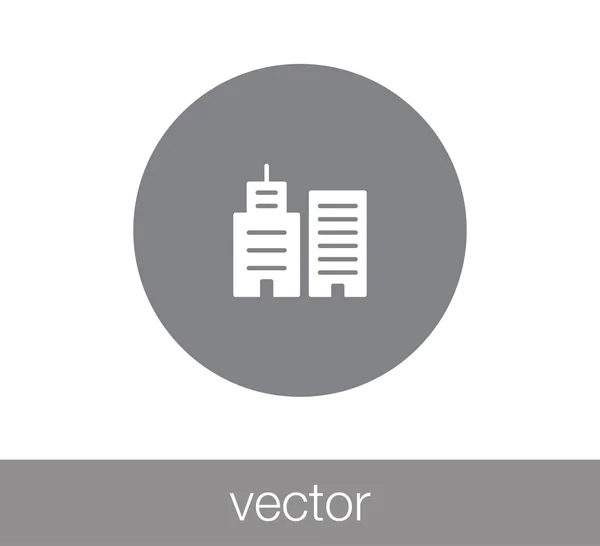 Edifícios ícone web . — Vetor de Stock