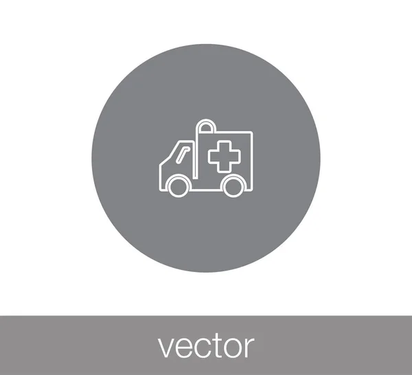 Ambulance flat  icon. — Stock Vector