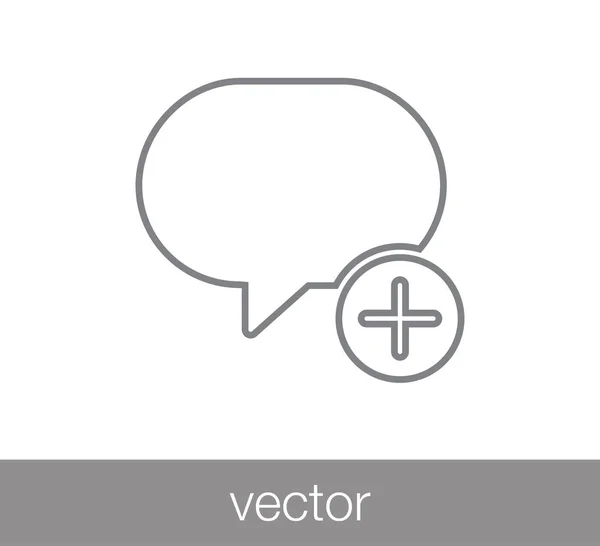 Chat Comentario icono . — Vector de stock