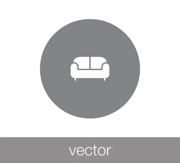 Ilustración de icono de sofá . — Vector de stock