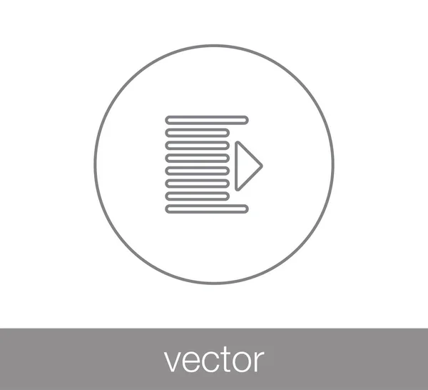 Augmenter l'icône Indent . — Image vectorielle