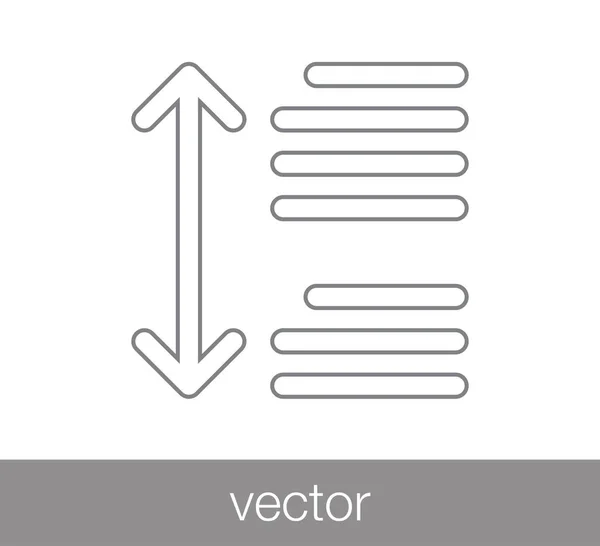 Icono de espaciado de línea . — Vector de stock