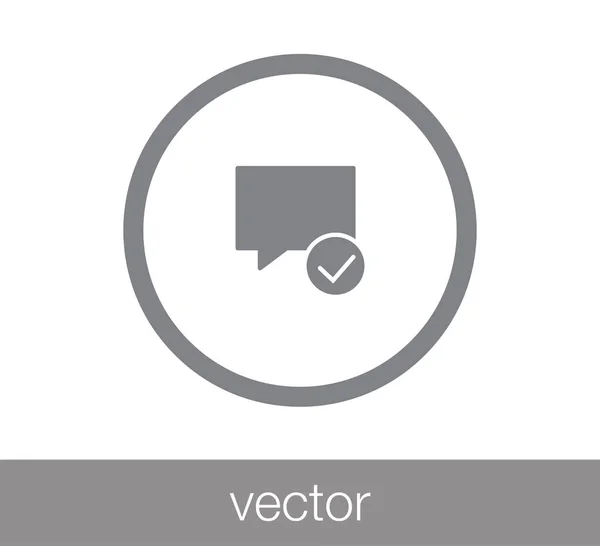 Chat-pictogram. Pictogram van de commentaar. — Stockvector