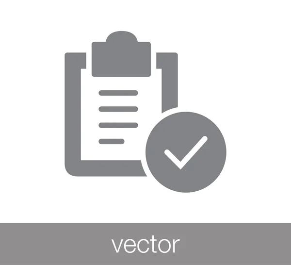 Icono de lista de verificación simple . — Vector de stock