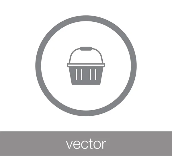 Icono de cesta de compra. — Vector de stock