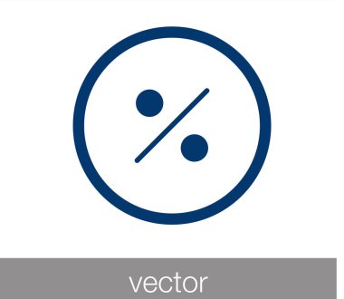 Yüzde simgesi. Satış simgesi. 