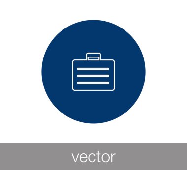 Evrak Çantası Düz Simgesi