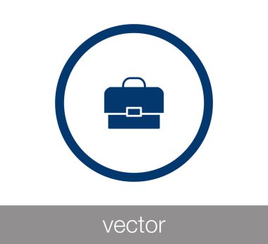 Evrak Çantası Düz Simgesi