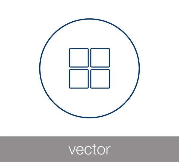 Icône plate cube — Image vectorielle