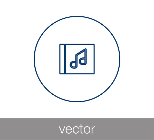 Icono de nota musical. — Vector de stock