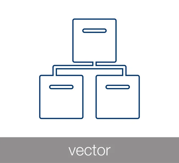 Hierarchie-Symbol. Netzwerk-Ikone. — Stockvektor