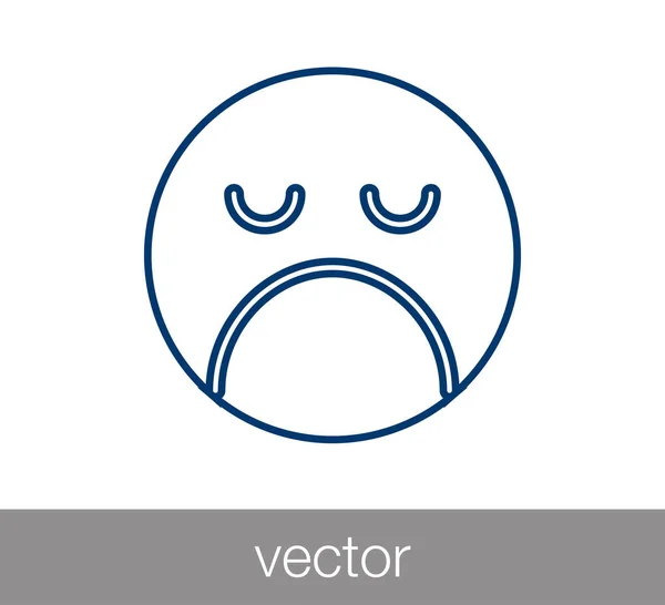 Sad face icon — Stock Vector
