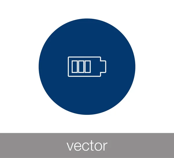 Icono plano de batería . — Archivo Imágenes Vectoriales