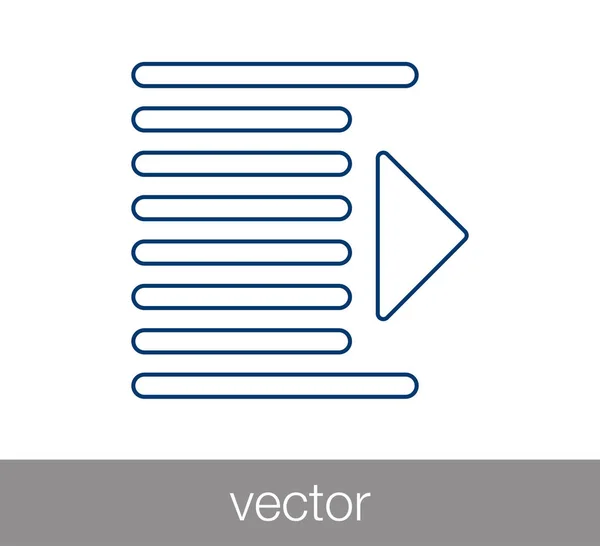 Verhoging streepje pictogram. — Stockvector