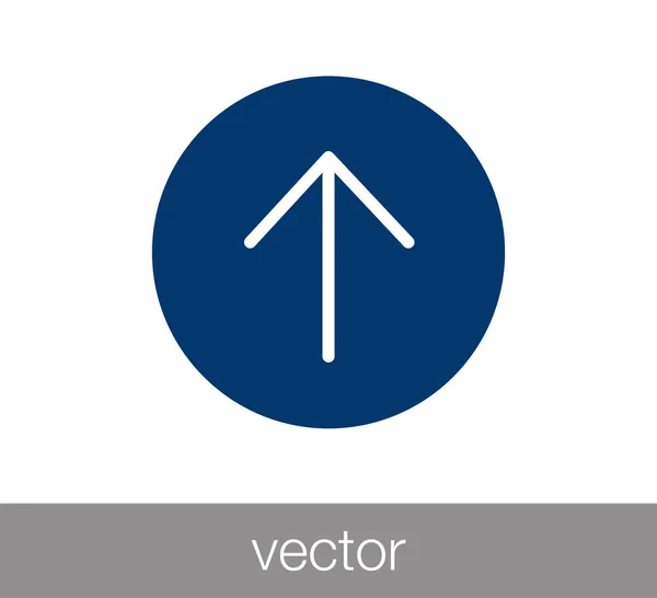 Subir icono con flecha hacia arriba — Vector de stock