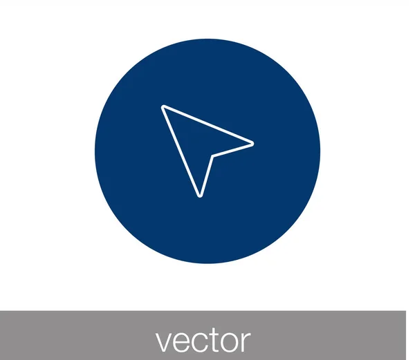 Ícone plano cursor — Vetor de Stock