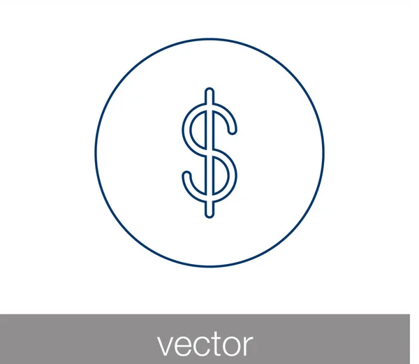 Icono del dinero. Icono financiero . — Vector de stock