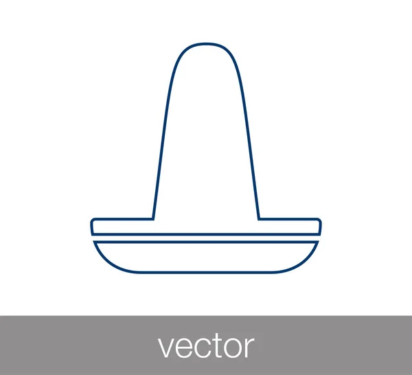 Icône chapeau mexicain — Image vectorielle