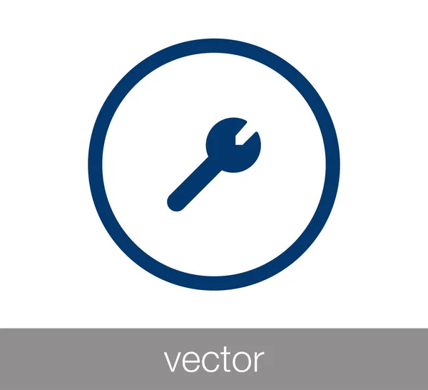 Schraubenschlüssel Web-Symbol. — Stockvektor