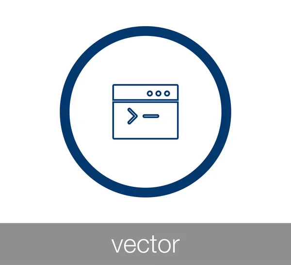 Fenêtre ou icône de programmation — Image vectorielle