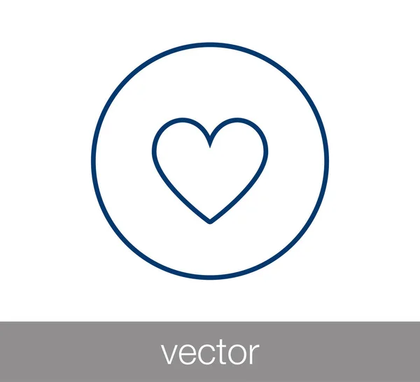 Corazón icono simple — Vector de stock