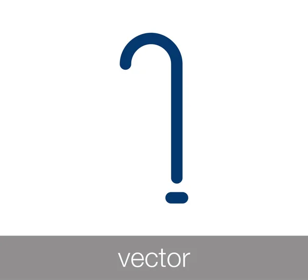 Promenad stick-ikonen — Stock vektor
