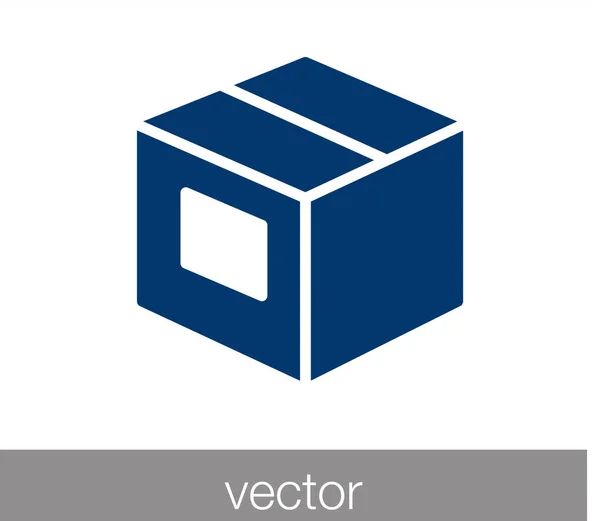 Icono de caja. Icono de caja de carga . — Vector de stock