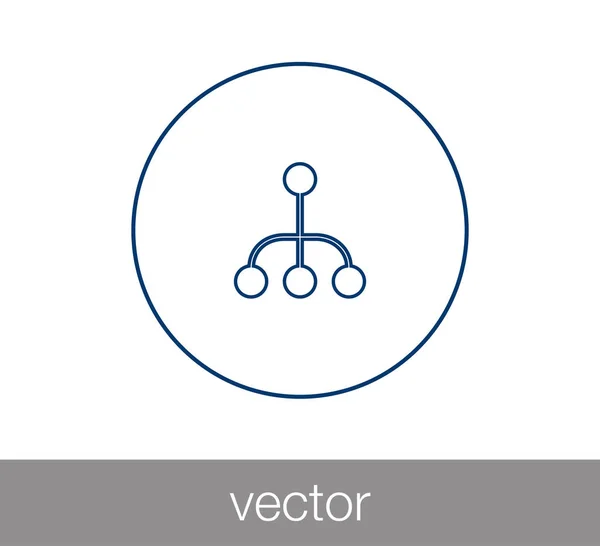 Hierarchie-Symbol. Netzwerk-Ikone. — Stockvektor