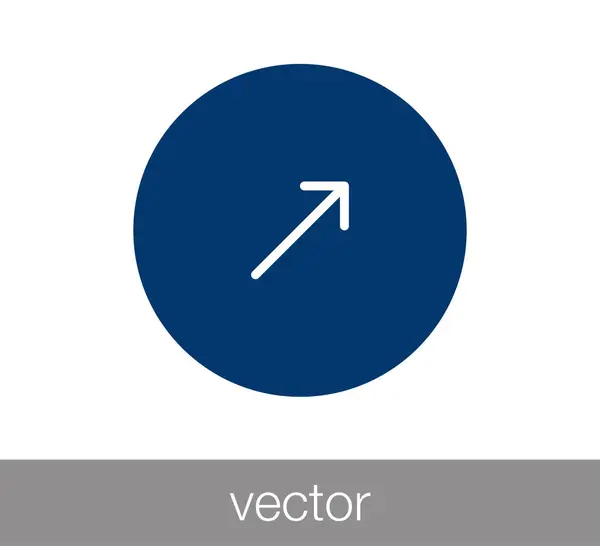 Flecha icono plano . — Vector de stock