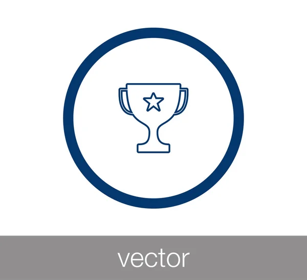 Trofeum proste ikona — Wektor stockowy