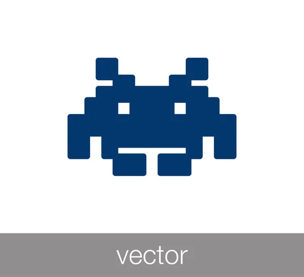 Ilustración del icono de Pacman . — Vector de stock