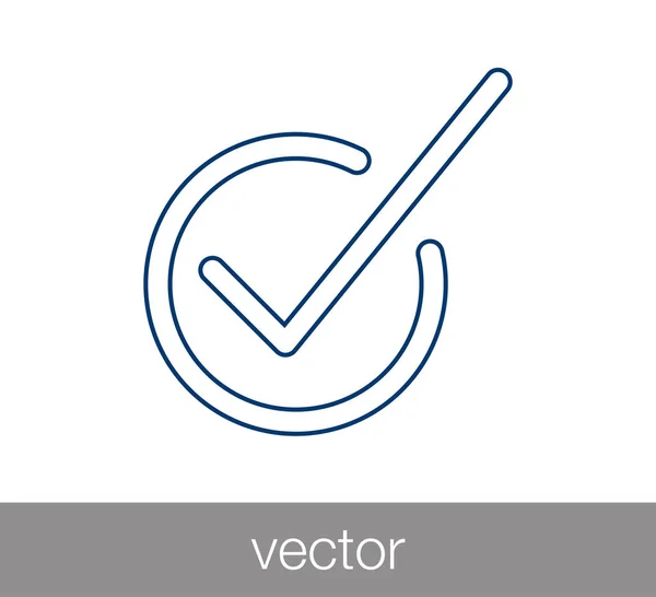 Marca de verificación icono . — Archivo Imágenes Vectoriales