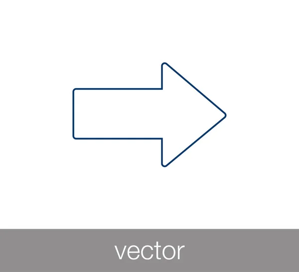Előre lapos ikon — Stock Vector