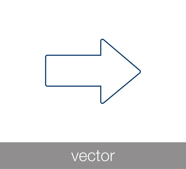 Ícone plano para a frente — Vetor de Stock